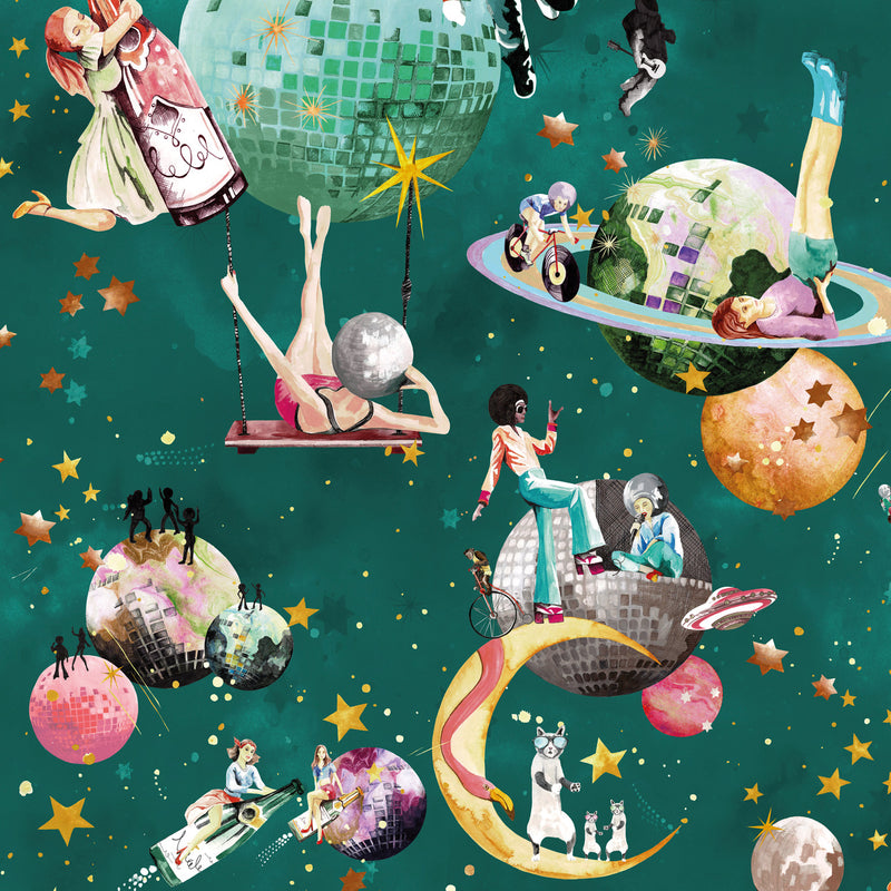 BMGI006/02B Cosmic Groove Aurora Wallpaper by Brand McKenzie