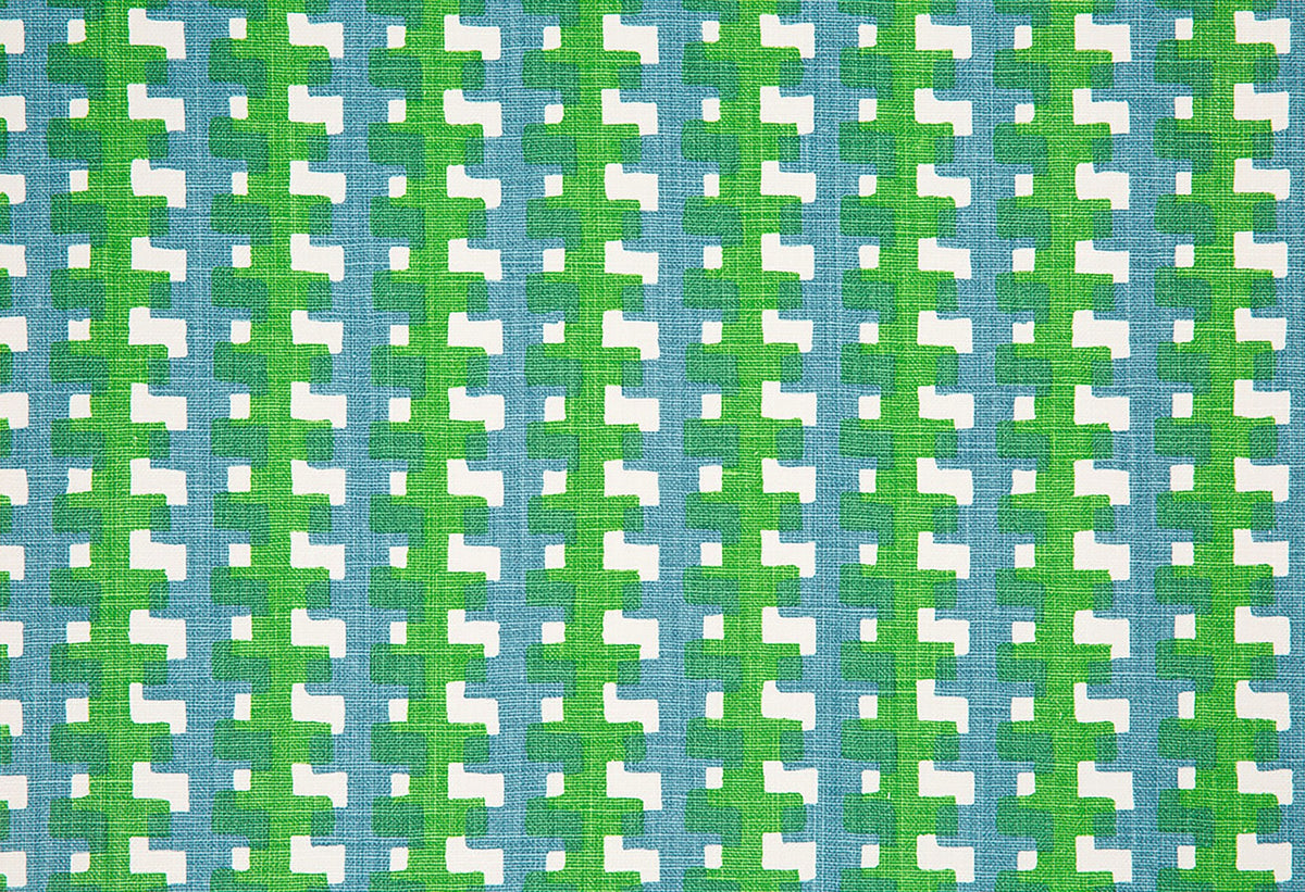 Cremaillere Green fabric by Christopher Farr Cloth