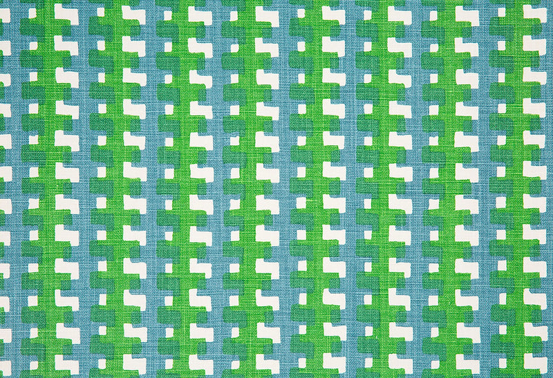 Cremaillere Green fabric by Christopher Farr Cloth