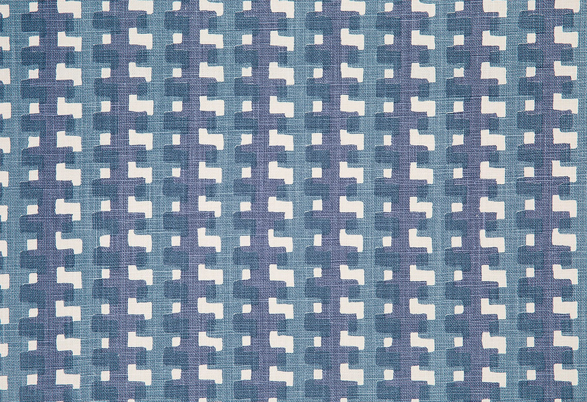 Cremaillere Indigo fabric by Christopher Farr Cloth