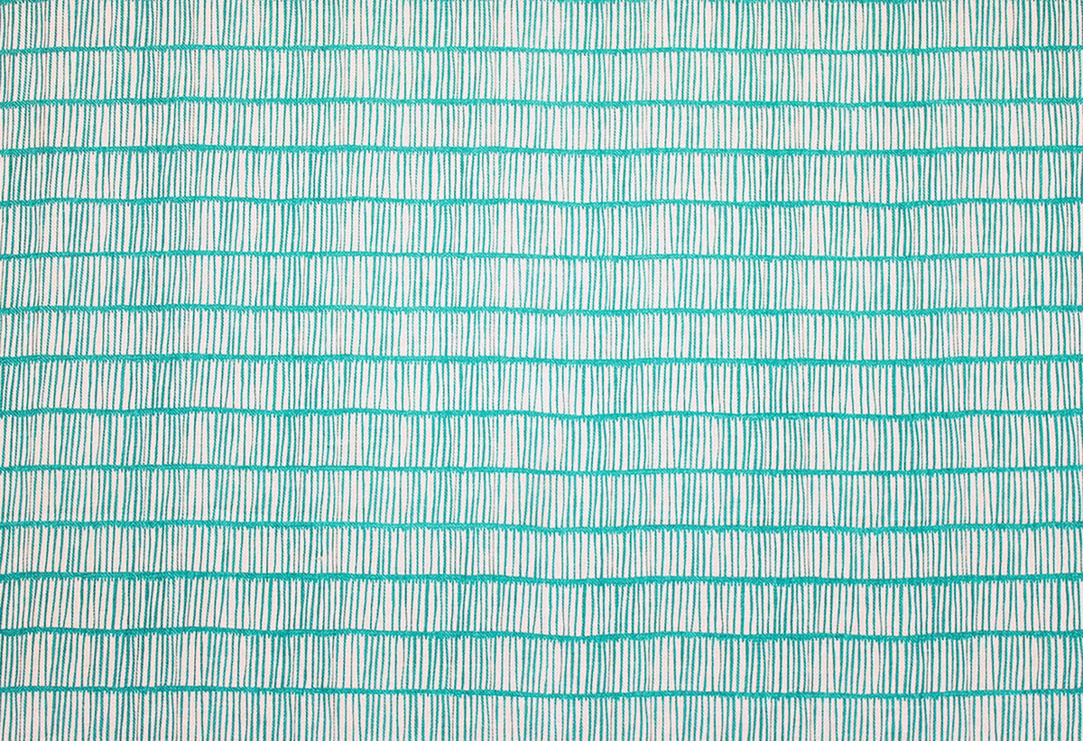 Crochet Aquamarine fabric by Christopher Farr Cloth