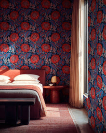 Chinese Damask Vermilion Damaskus Wallpaper by Coordonné