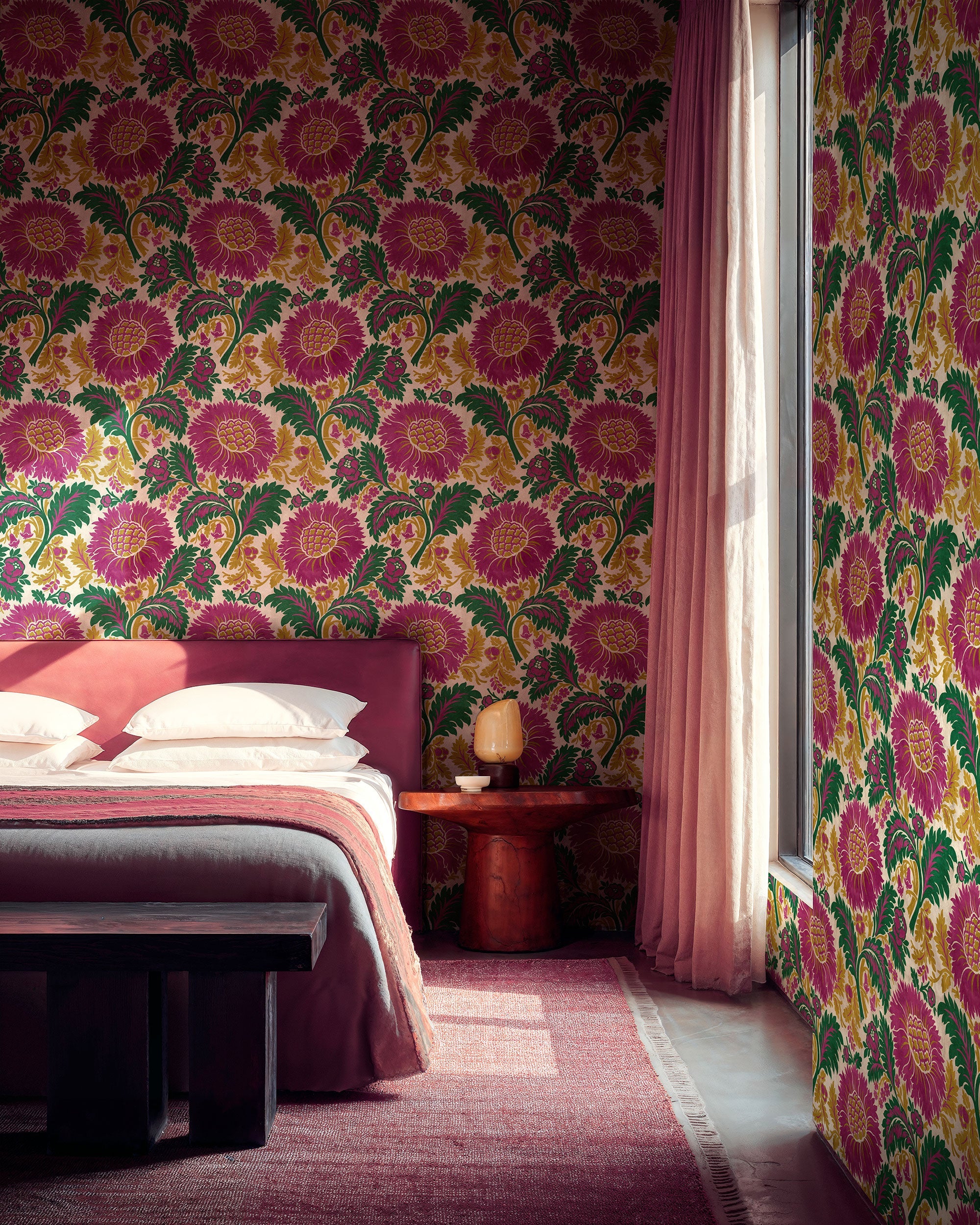 Chinese Damask Emerald Damaskus Wallpaper by Coordonné