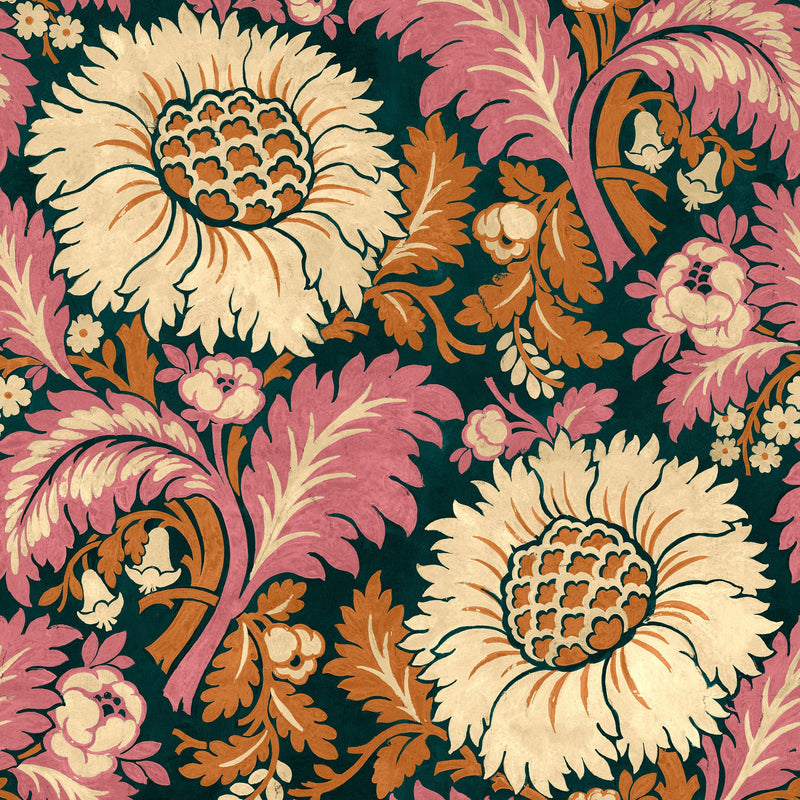 Chinese Damask Coral Damaskus Wallpaper by Coordonné