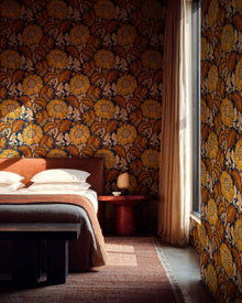 Chinese Damask Mustard Damaskus Wallpaper by Coordonné