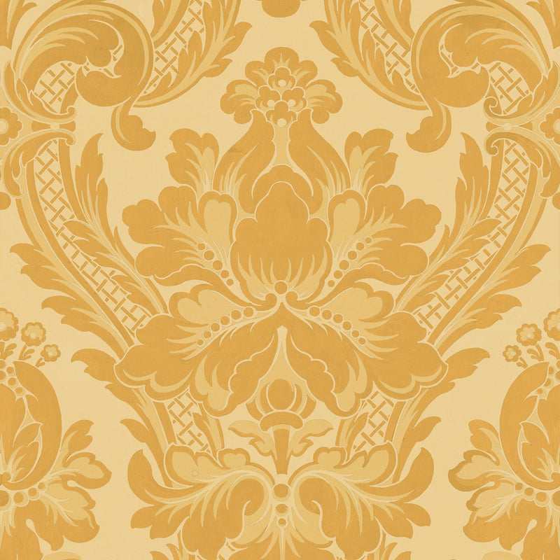 Venetian Damask Mustard Damaskus Wallpaper by Coordonné