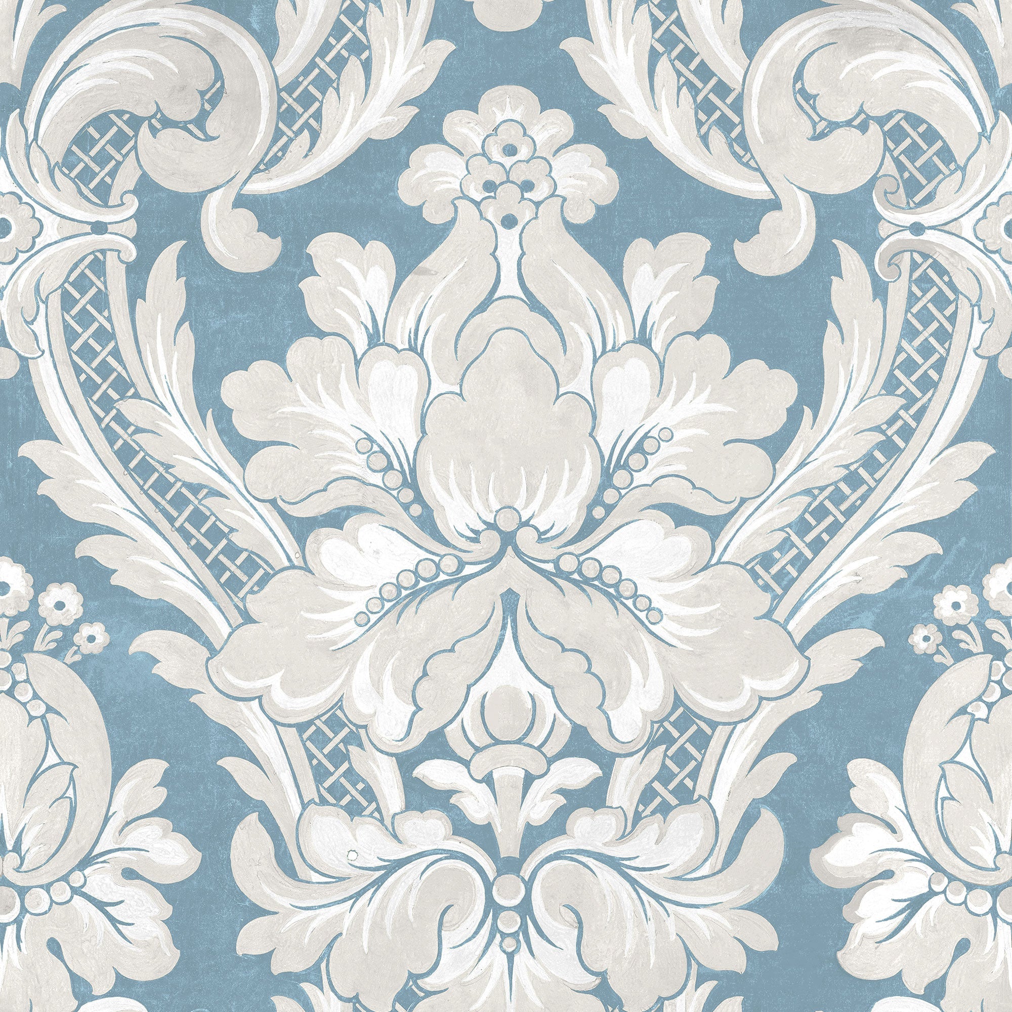 Venetian Damask Sapphire Damaskus Wallpaper by Coordonné