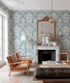 Venetian Damask Sapphire Damaskus Wallpaper by Coordonné