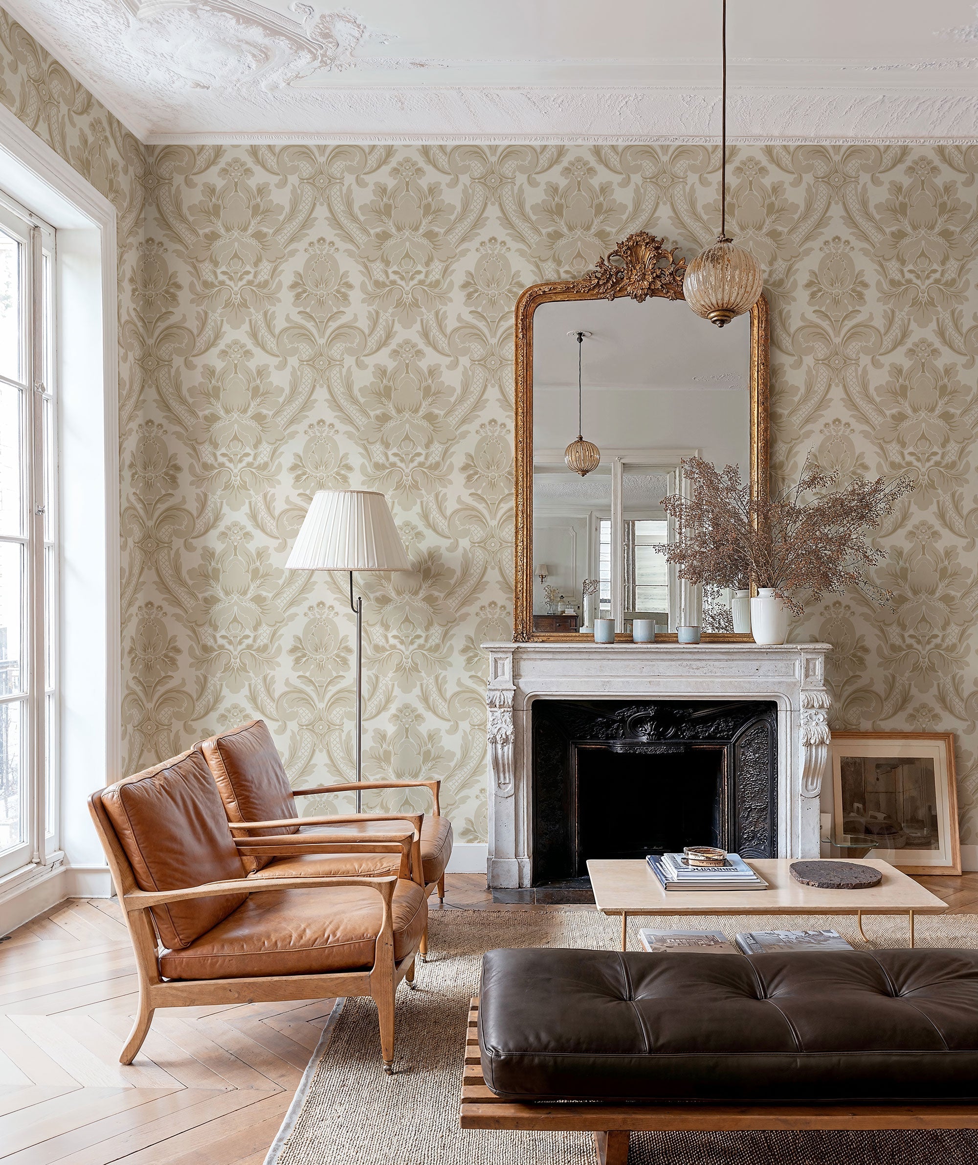 Venetian Damask Stone Damaskus Wallpaper by Coordonné