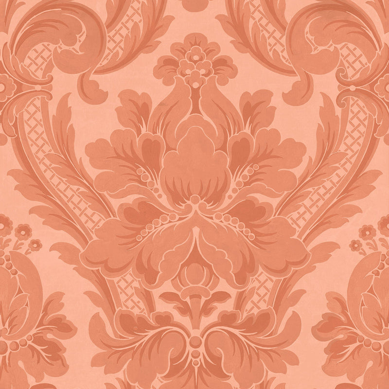 Venetian Damask Peach Damaskus Wallpaper by Coordonné