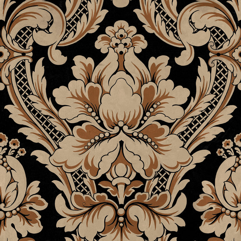 Venetian Damask Onyx Damaskus Wallpaper by Coordonné