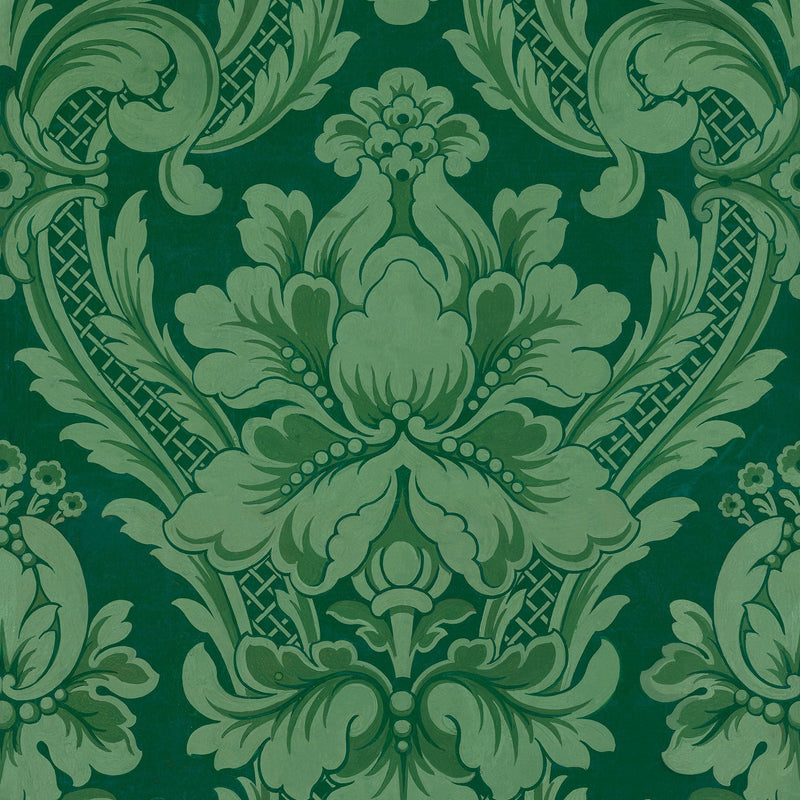 Venetian Damask Emerald Damaskus Wallpaper by Coordonné