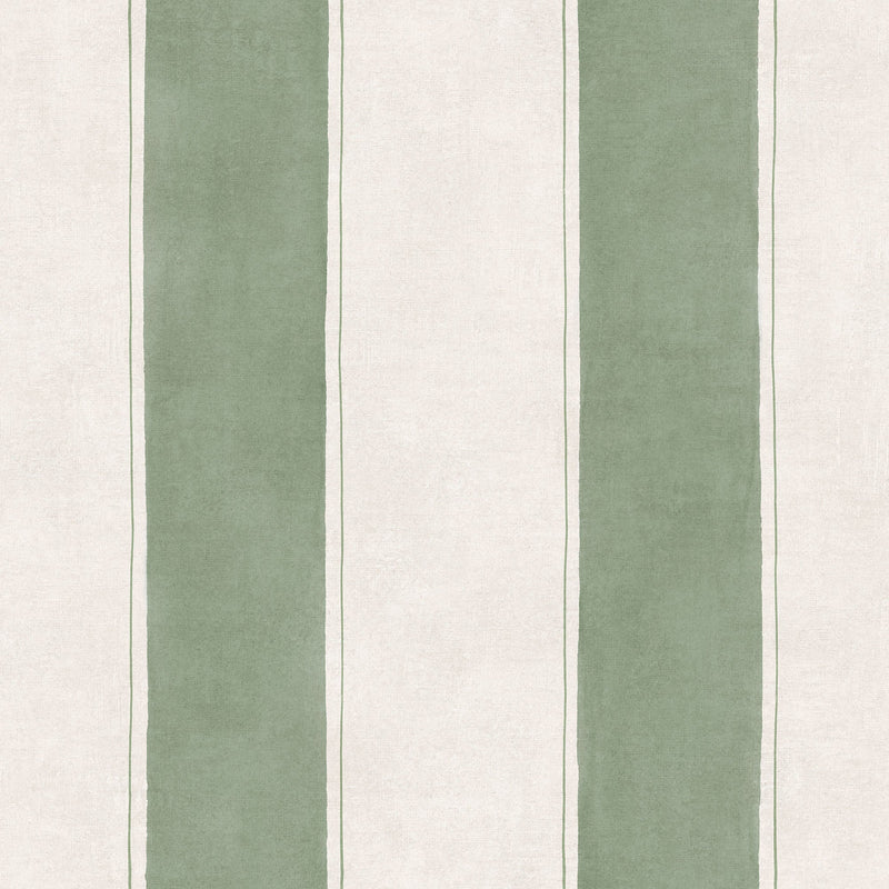 Florentine Stripe Sage Damaskus Wallpaper by Coordonné