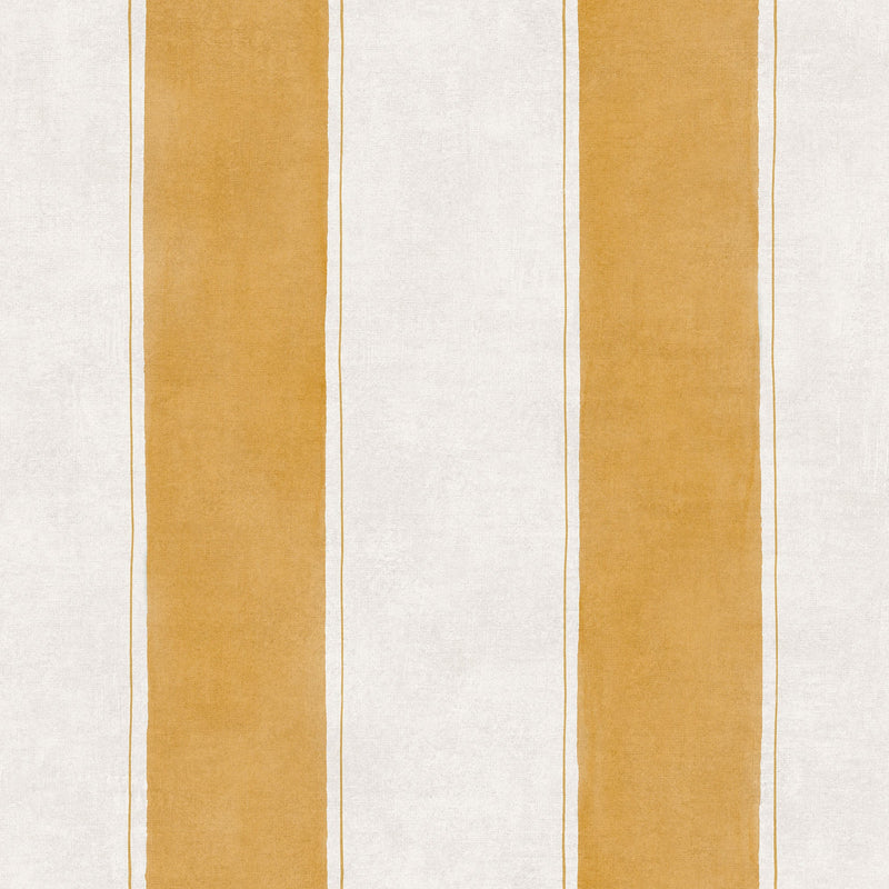 Florentine Stripe Mustard Damaskus Wallpaper by Coordonné