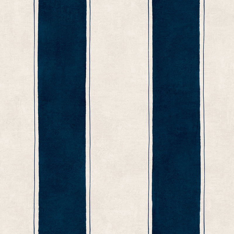 Florentine Stripe Ultramar Damaskus Wallpaper by Coordonné