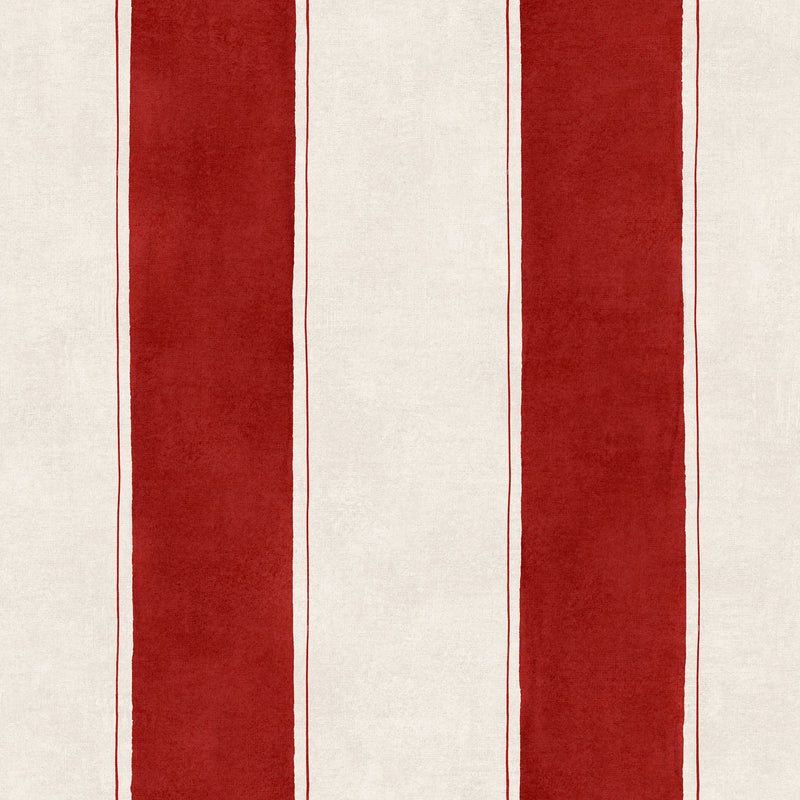 Florentine Stripe Vermilion Damaskus Wallpaper by Coordonné
