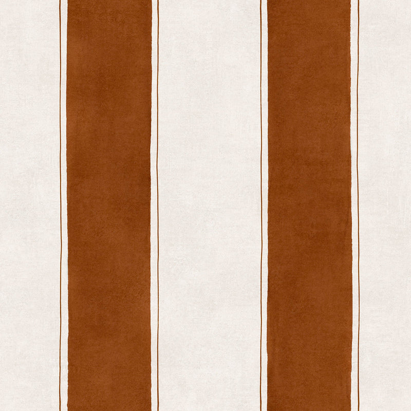Florentine Stripe Coffee Damaskus Wallpaper by Coordonné