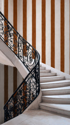 Florentine Stripe Coffee Damaskus Wallpaper by Coordonné