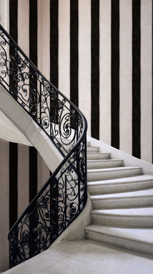 Florentine Stripe Onyx Damaskus Wallpaper by Coordonné