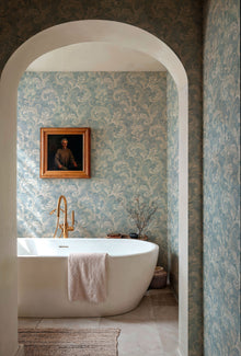 Byzantine Damask Sapphire Damaskus Wallpaper by Coordonné