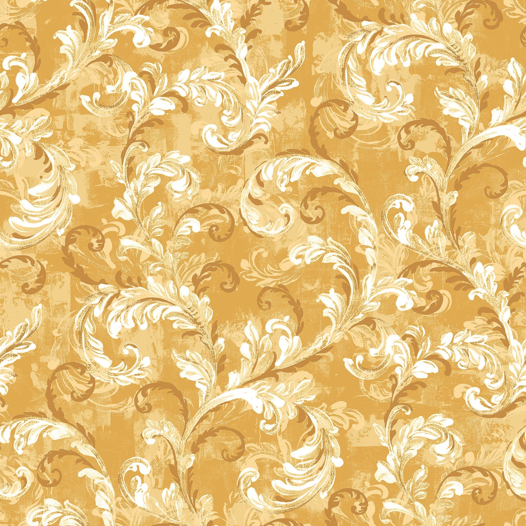 Byzantine Damask Mustard Damaskus Wallpaper by Coordonné