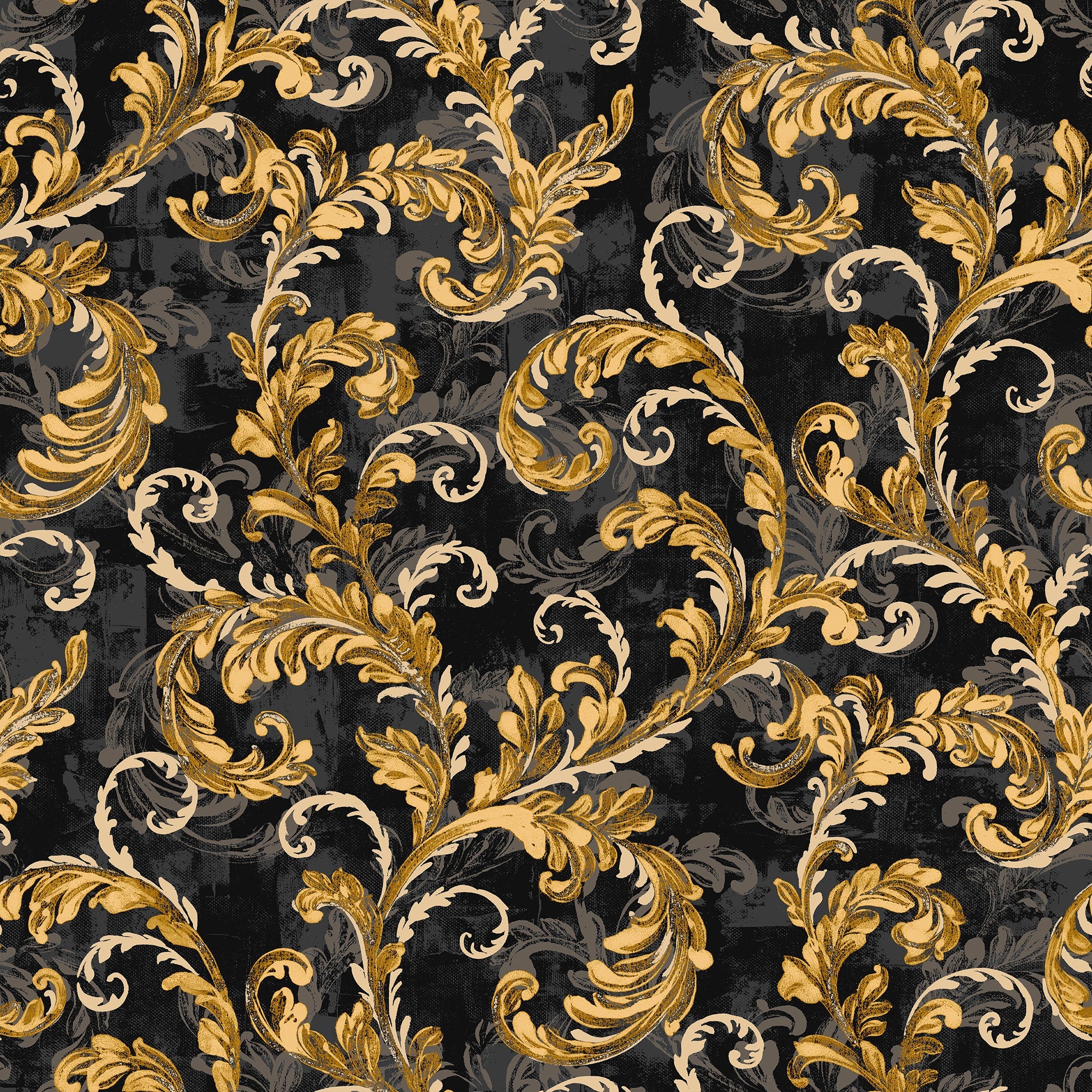 Byzantine Damask Onyx Damaskus Wallpaper by Coordonné