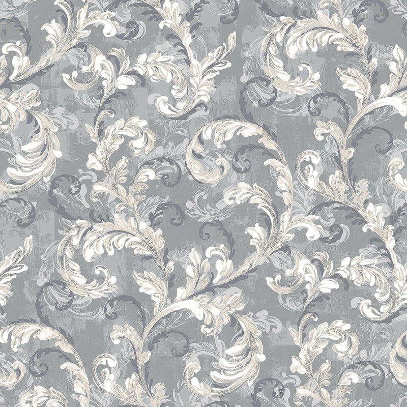 Byzantine Damask Pearl Damaskus Wallpaper by Coordonné