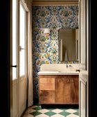Aranjuez Damask Sapphire Damaskus Wallpaper by Coordonné