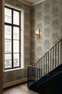 French Damask Sapphire Damaskus Wallpaper by Coordonné