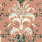 French Damask Peach Damaskus Wallpaper by Coordonné