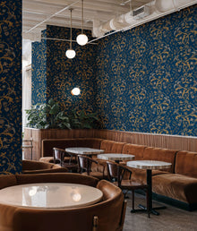 Antwerp Damask Sapphire Damaskus Wallpaper by Coordonné