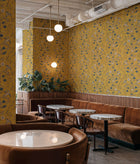 Antwerp Damask Mustard Damaskus Wallpaper by Coordonné