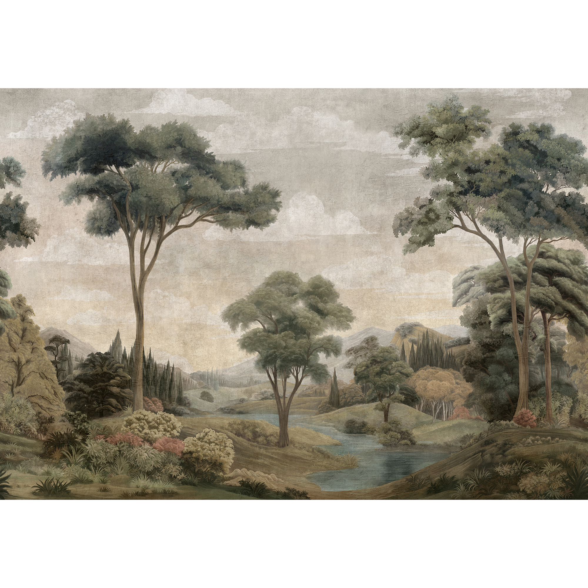 Silk Route Sage Damaskus Mural by Coordonné (400x280cm)