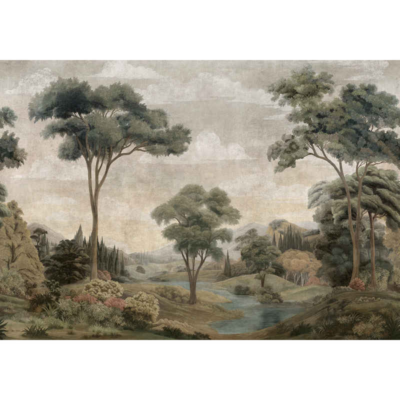 Silk Route Sage Damaskus Mural by Coordonné (400x280cm)