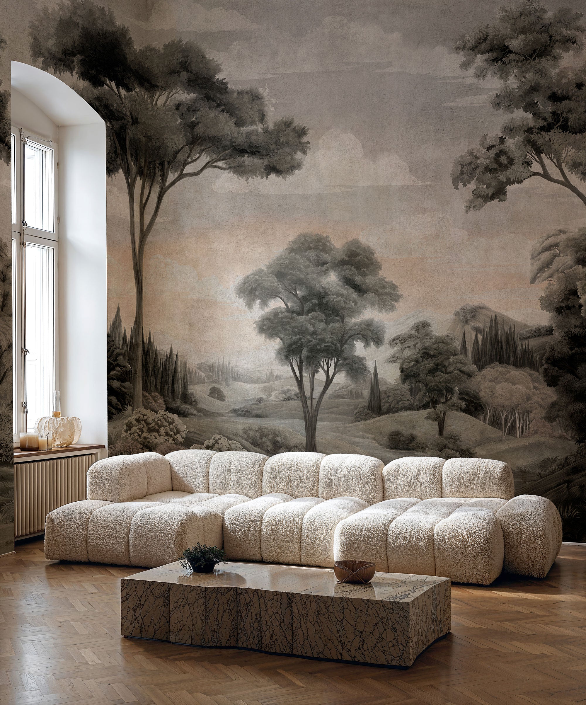 Silk Route Pearl Damaskus Mural by Coordonné (400x280cm)
