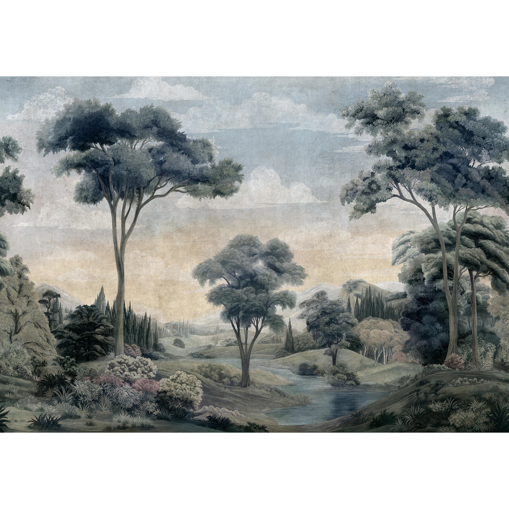 Silk Route Sapphire Damaskus Mural by Coordonné (400x280cm)