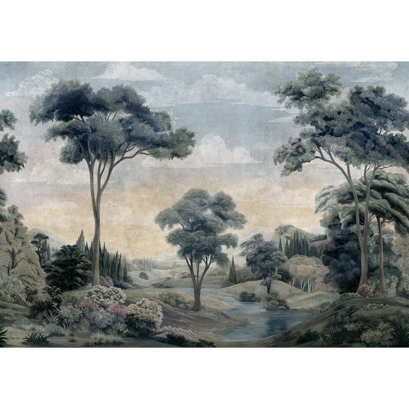Silk Route Sapphire Damaskus Mural by Coordonné (400x280cm)