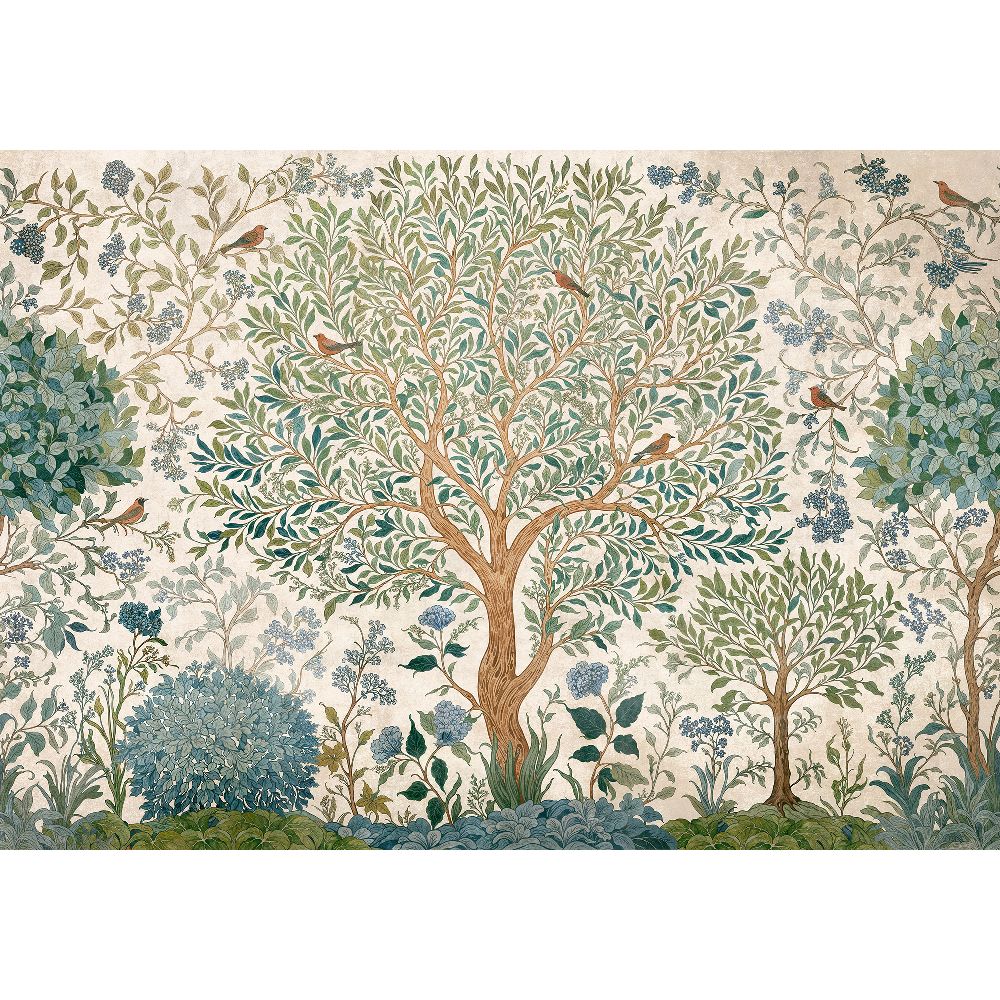 Varanasi Tree Stone Damaskus Mural by Coordonné (400x280cm)