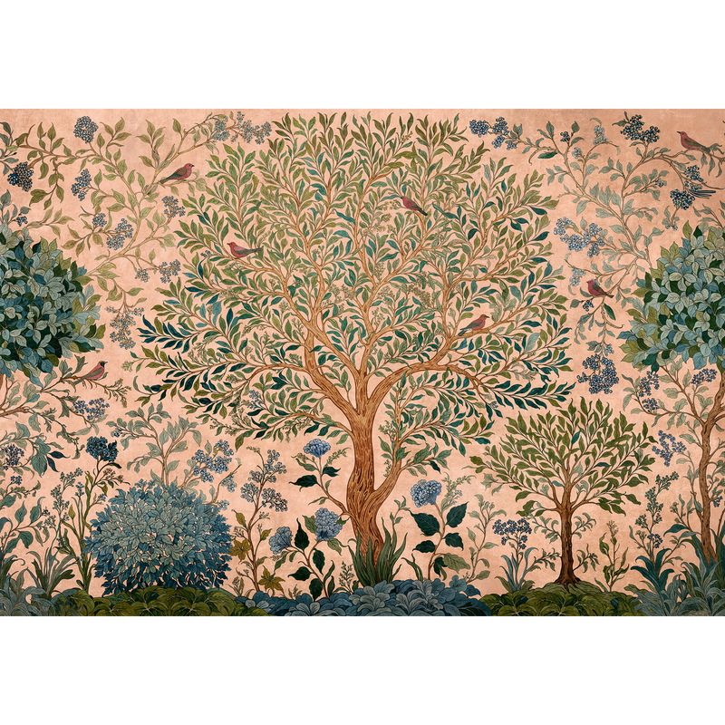 Varanasi Tree Peach Damaskus Mural by Coordonné (400x280cm)
