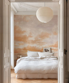 Cumulus Clouds Coral Damaskus Mural by Coordonné (400x280cm)