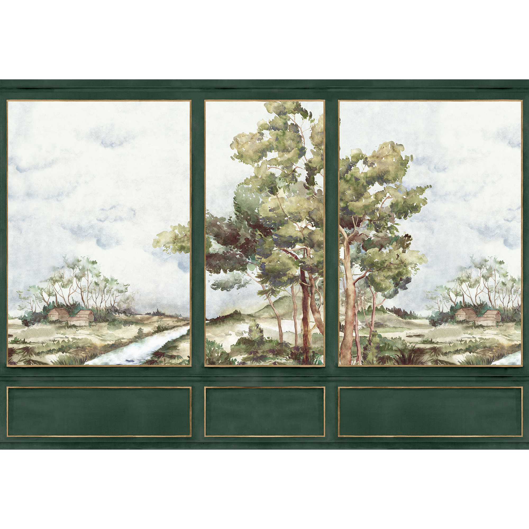 Damaskus View Emerald Damaskus Mural by Coordonné (400x280cm)