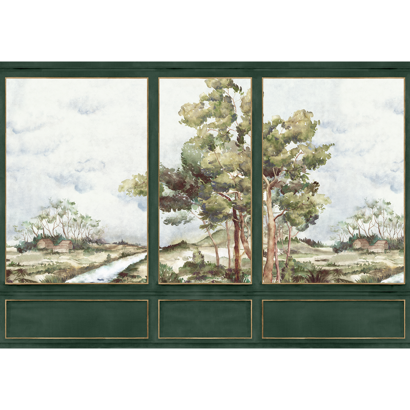 Damaskus View Emerald Damaskus Mural by Coordonné (400x280cm)