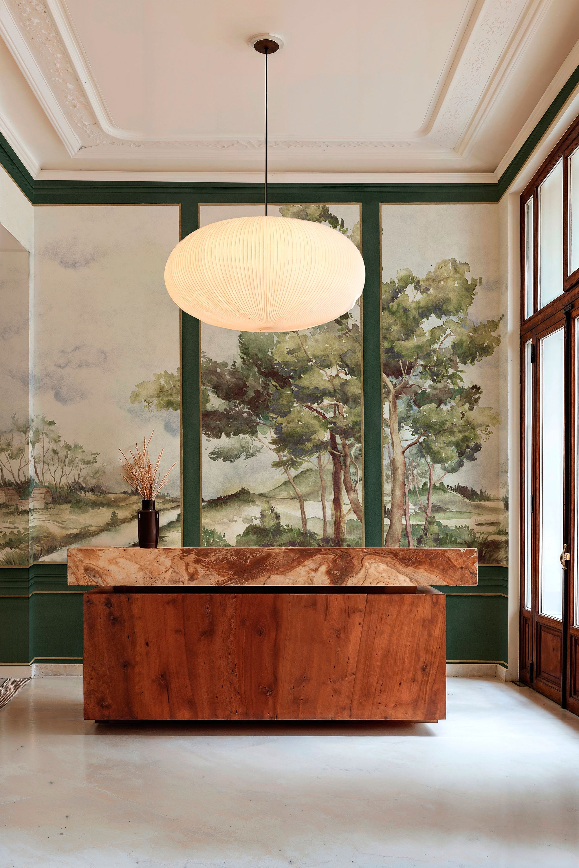 Damaskus View Emerald Damaskus Mural by Coordonné (400x280cm)