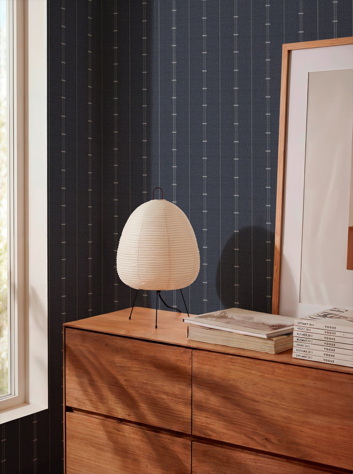 D00201 Raíces Blue/Navy Raffias Eco Wallpaper by Coordonné