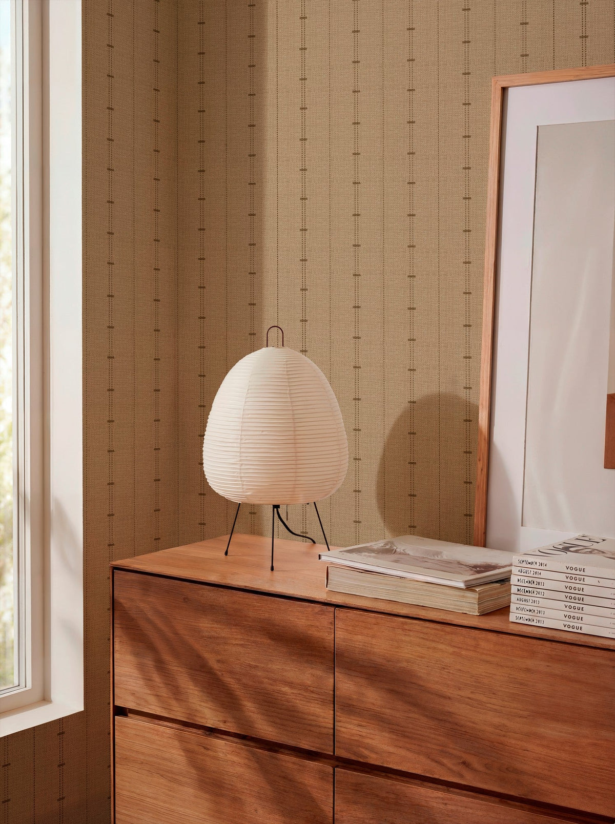 D00205 Raíces Brown 3 Raffias Eco Wallpaper by Coordonné