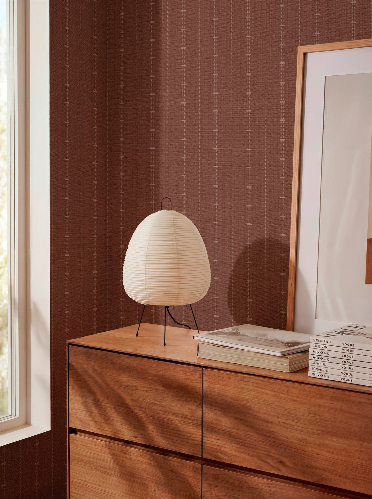 D00206 Raíces Red/Wine Raffias Eco Wallpaper by Coordonné