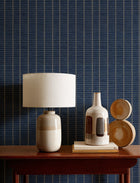 D00212 Estera Blue/Navy Raffias Eco Wallpaper by Coordonné