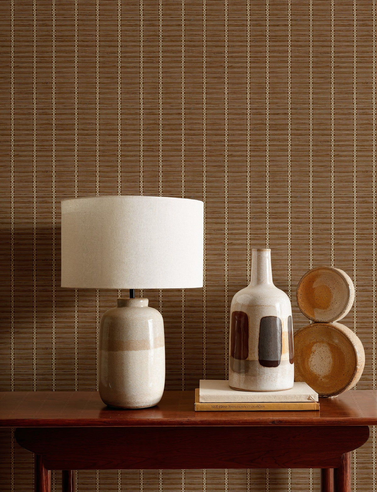 D00215 Estera Brown 2 Raffias Eco Wallpaper by Coordonné