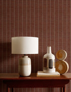 D00216 Estera Red/Wine Raffias Eco Wallpaper by Coordonné
