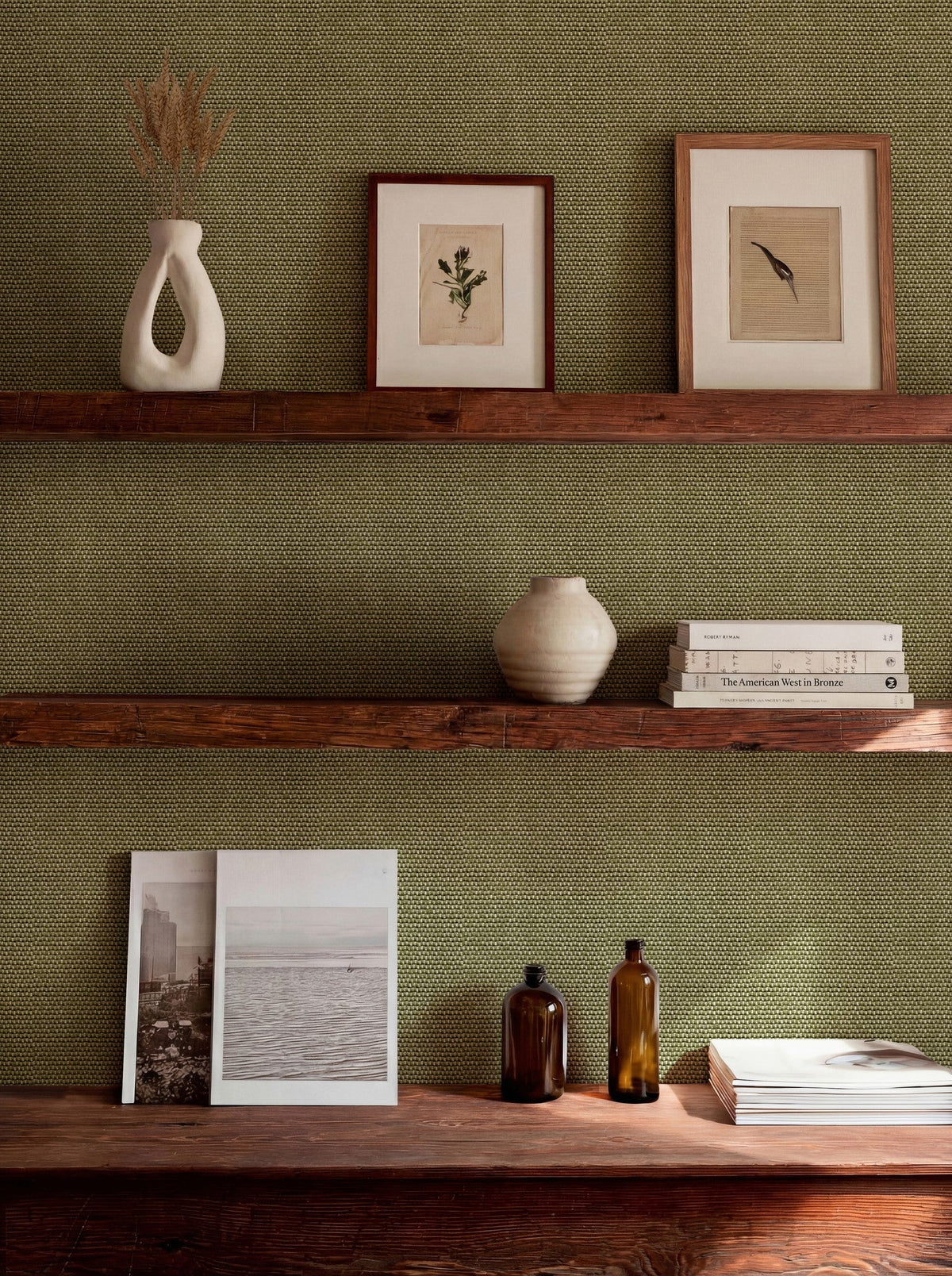D00218 Yuca Green Raffias Eco Wallpaper by Coordonné